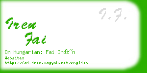 iren fai business card